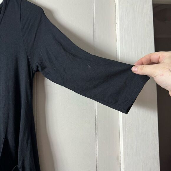 Et’Lois  Women's XS Black Long Sleeve Tunic Top with Pockets - Picture 4 of 7